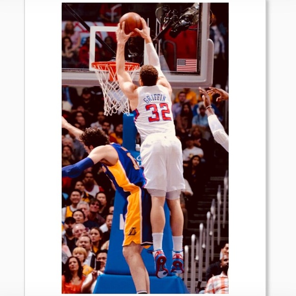 NEW!💯BLAKE GRIFFIN (CLIPPERS)8.5x11 GLOSSY REPRINT SLAM ON (LAKERS)GASOL POSTER - Picture 2 of 4